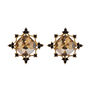 black and yellow stud earrings